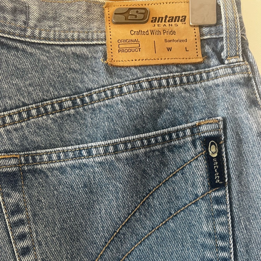 High-Rise Straight Leg Jeans in Medium Blue - Picture 3 of 4